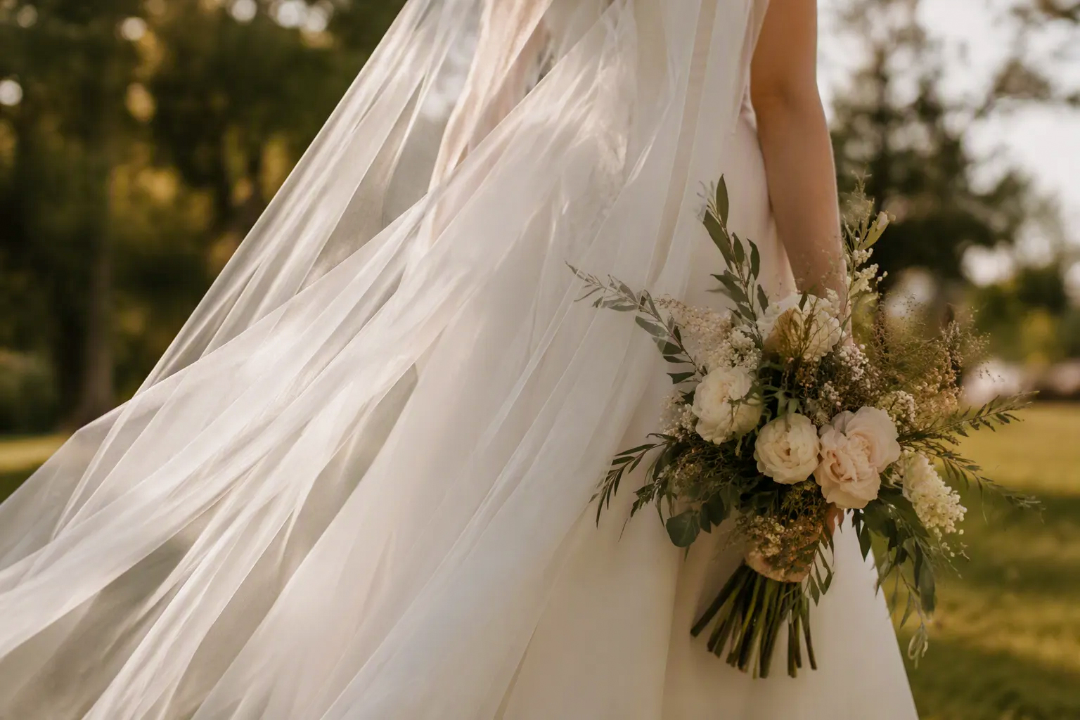 Novios abrazados en el jardin de la finca — reserva tu fotografo de bodas en Gandia